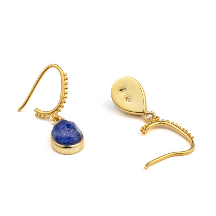 Lapis Teardrop Earrings - Image 3