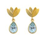 Blue Topaz Tulip Earrings
