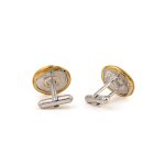 Helios Sun God Coin Cufflinks - 14K gold and Sterling Silver - Image 2