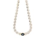 Lapis Lazuli Spiral Necklace- 14K Gold and 925 Sterling Silver