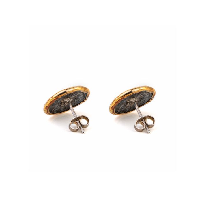 Athena Stud Earrings – 925 Sterling Silver and 14K Gold - Image 3