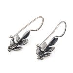 Leaf Stud Earrings – Sterling Silver - Image 3