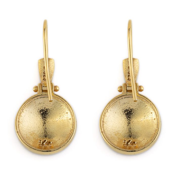 Athena Drop Earrings - 925 Sterling Silver and Gold Plated - Image 3