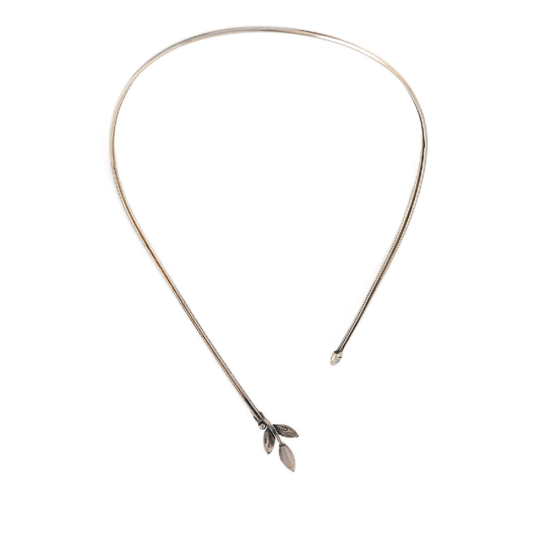 FR-NE-00158016b Leaf Necklace - 925 Sterling Silver - Image 2