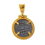 Goddess Athena Pendant - 925 Sterling Silver Gold Plated - Image 2