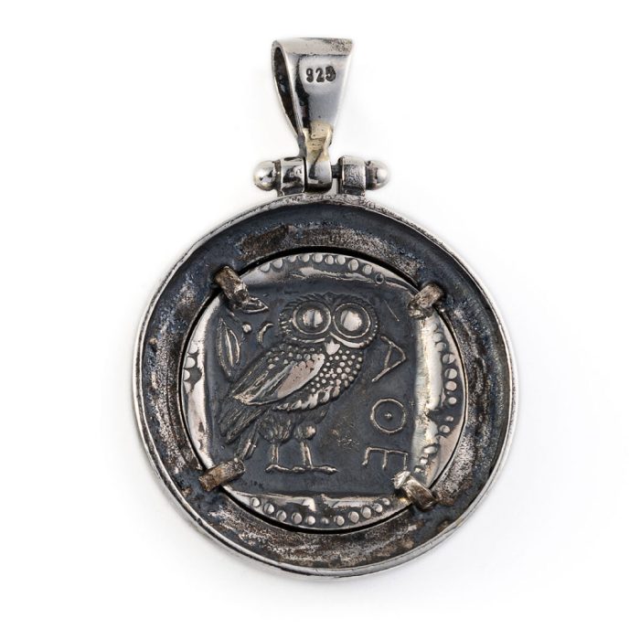 Goddess Athena Pendant - 925 Sterling Silver - Image 2