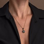 Goddess Athena Drop Pendant - 925 Sterling Silver Gold Plated - Image 2