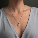 Μενταγιόν με Σταυρό Ζιργκόν Κωνσταντινάτο - Ασήμι 925 Επιχρυσωμένο - Image 2