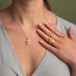 Byzantine Flower Pendant with Zircon Stone - Image 2