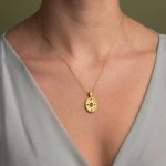 Byzantine Oval Pendant with Multicolor Zircon Stone - Image 2