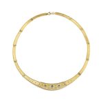 Byzantine Necklace with Blue Zircon - 925 Sterling Silver and 18K Gold Plating - Image 3