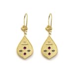 Byzantine Dangle Earrings with Multicolor Zircon Stones - Image 3