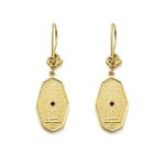 Byzantine Drop Earrings with Zircon - 925 Sterling Silver - Image 3