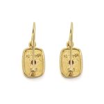 Byzantine Drop Earrings with Red Zircon - 925 Sterling Silver - Image 3