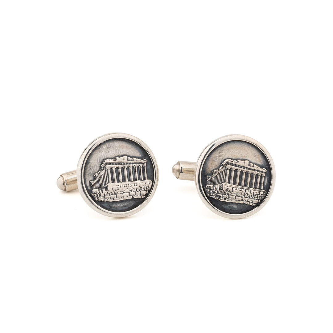 K08 Parthenon Cufflinks - 925 Sterling Silver - Image 1