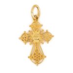 18K Gold Byzantine Filigree Cross Sophia - Image 2