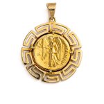 Goddess Athena Pendant - 14K Gold - Image 2