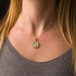 Goddess Athena Coin Pendant in 14K Gold - Image 2