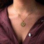 14K Gold Goddess Athena Coin Pendant - Image 2
