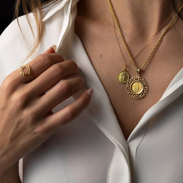 Alexander the Great Coin Pendant - 14K Yellow Gold - Image 2