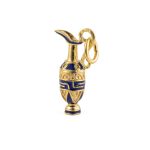 Amphora Pendant Necklace with Meander – 925 Sterling Silver and Gold Plated - Image 5