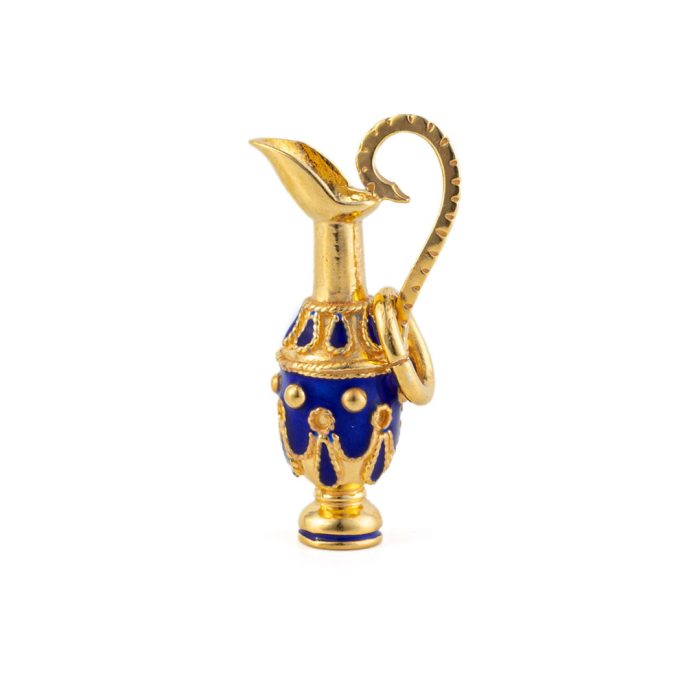 Amphora Pendant Necklace with Enamel – 925 Sterling Silver and Gold Plated - Image 1