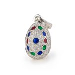Filigree Egg Pendant Necklace with Spiral Motifs – 925 Sterling Silver - Image 5