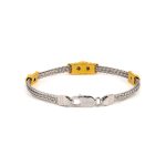 Byzantine Bracelet with Pearl and Swarovski - Sterling Silver Gold Plated - Image 2