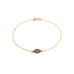 Evil Εye Bracelet with Zircons -14K Gold