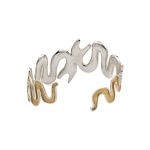 Snake Flexible Cuff Bracelet - 925 Sterling Silver and Gold Plated - Image 3