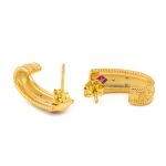 Byzantine Earrings with Swarovski Crystals – Sterling Silver & Gold Plated - Image 3