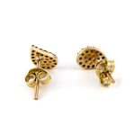 Tear drop Evil Eye Stud Earrings – 14K Gold - Image 2