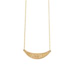 Rosette Necklace Gold K9 with Zircon