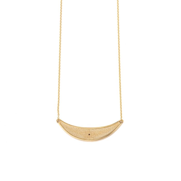 Rosette Necklace Gold K9 with Zircon - Image 2