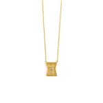Zircon Gold Necklace - 9K Gold