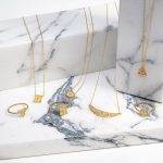 Zircon Gold Necklace - 9K Gold - Image 4