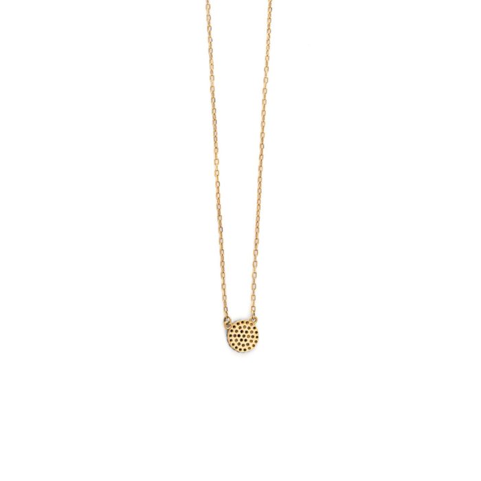 14K Yellow Gold Evil Eye Necklace with zircon - Image 2