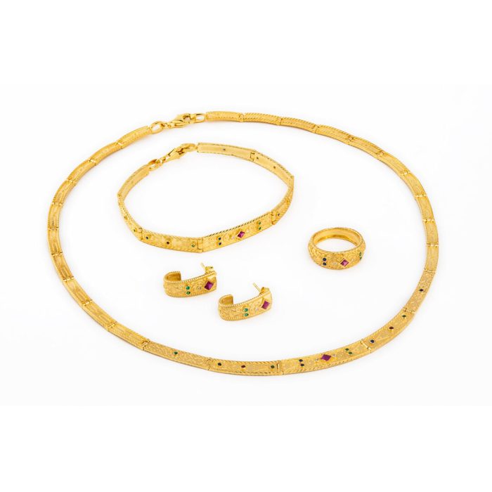 Byzantine Earrings with Swarovski Crystals – Sterling Silver & Gold Plated - Image 4