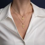 Χρυσός Σταυρός 14K με Ζιργκόν - Image 2