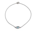 Zirconia Evil Eye Bracelet – Sterling Silver 925