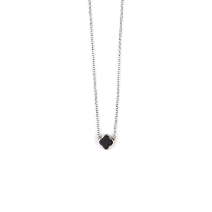 Black Clover Necklace with Zircon - Silver 925 - Image 2