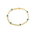 Eyes Bracelet - 14K Yellow Gold