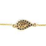 Evil Eye Tear Drop Bracelet - 14K Yellow Gold - Image 3
