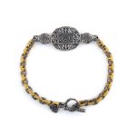 Byzantine Lapis Lazuli Bracelet - 925 Sterling Silver and Gold Plated - Image 2