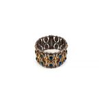 Byzantine Bracelet with Doublet Apatite Gemstone and Natural Pearl - Image 3
