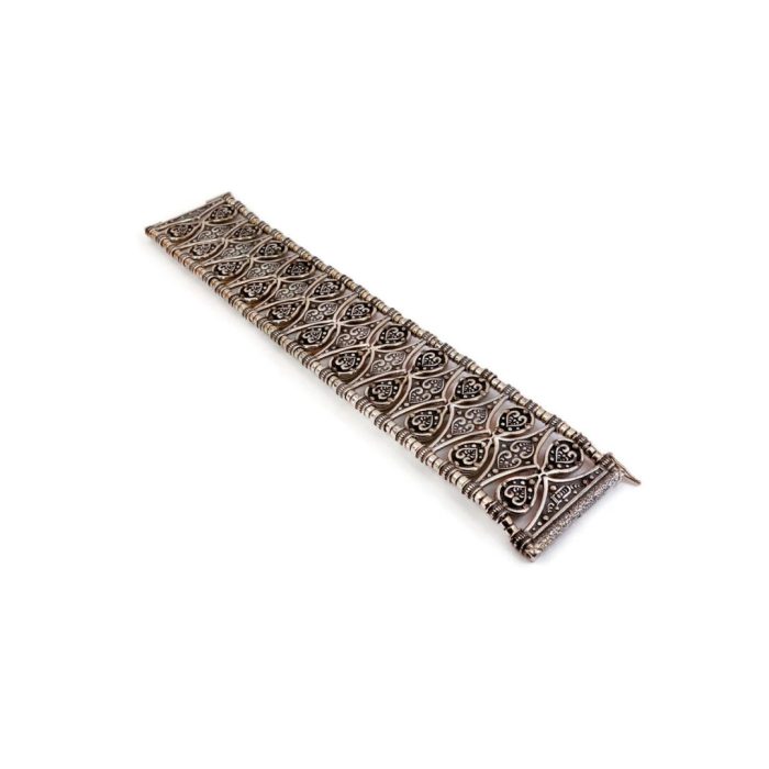 Byzantine Bracelet with Doublet Apatite Gemstone and Natural Pearl - Image 5