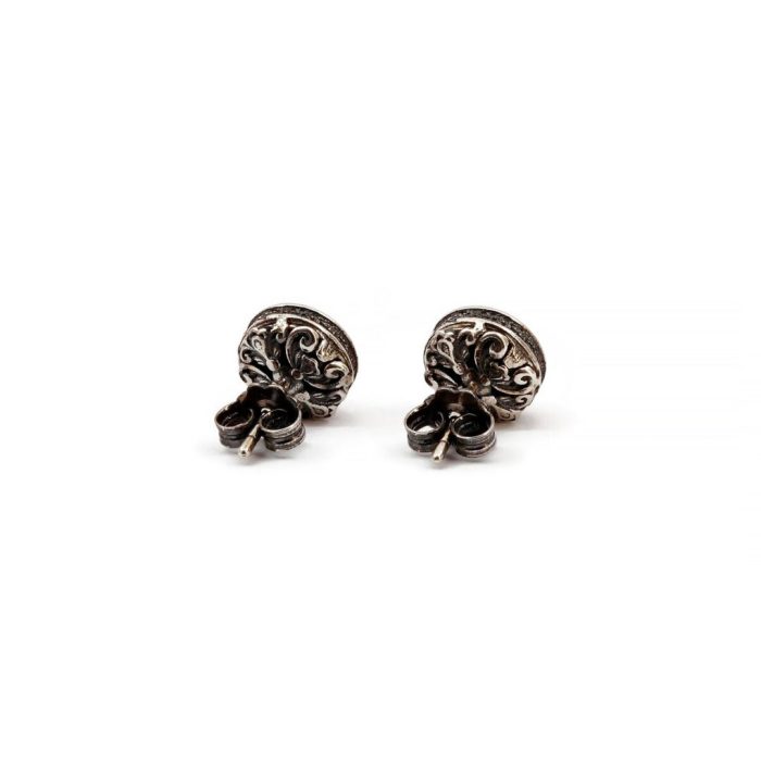 Byzantine Stud Earrings with Pacific Opal Crystal Stone - Image 4