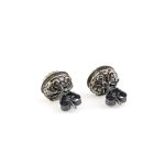 Byzantine Stud Earrings with Chrysolite Crystal Stone - 925 Sterling Silver - Image 3