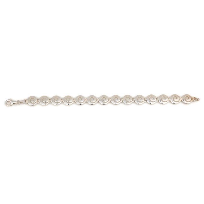 Greek Spiral Silver Bracelet - Image 3