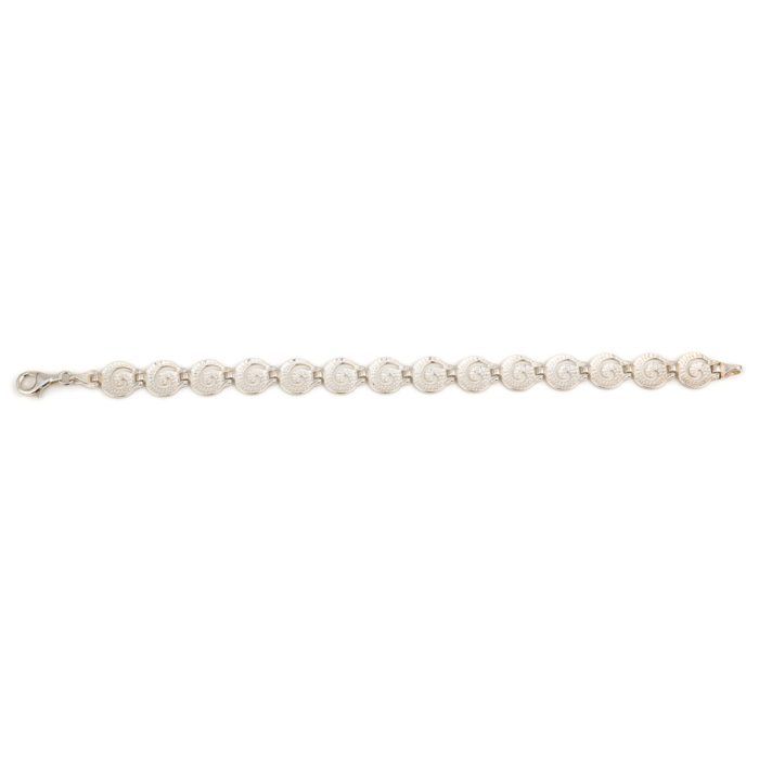 Greek Spiral Silver Bracelet - Image 4